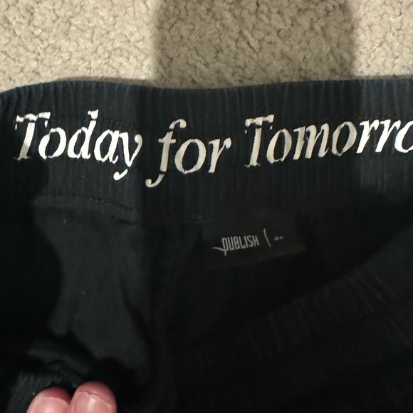 Men’s Publish Cuffed Joggers Black Waist Size 32 - Picture 3 of 5